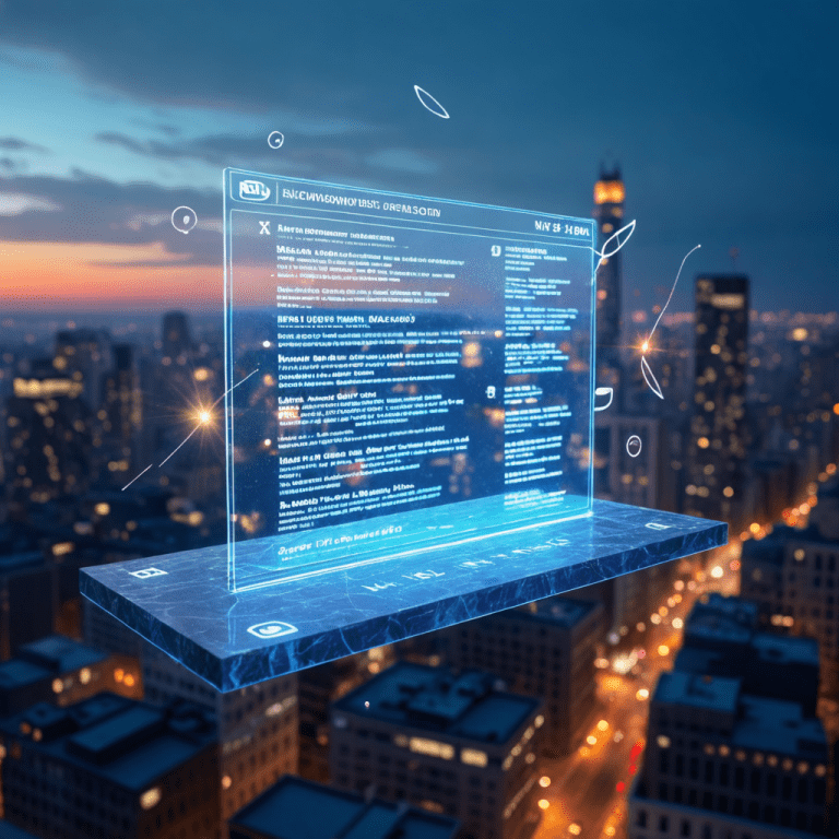 Futuristic visualization of Branded Search SEO Montreal, showing symbolic search result enhancements like review stars, sitelinks, and business cards to boost trust and traffic.
