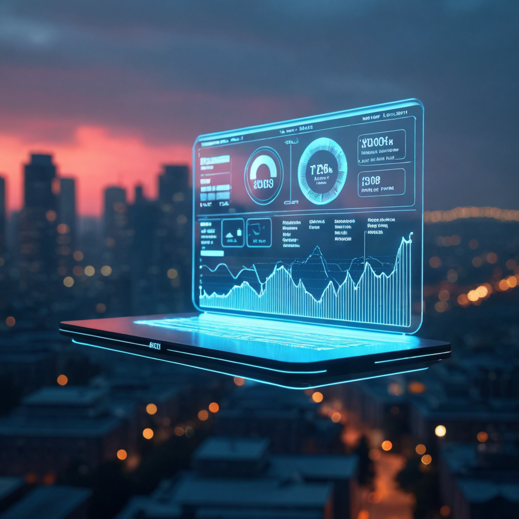 Futuristic visualization of Core Web Vitals SEO Montreal, showing symbolic performance metrics like LCP, FID, and CLS improving user experience and boosting search rankings.