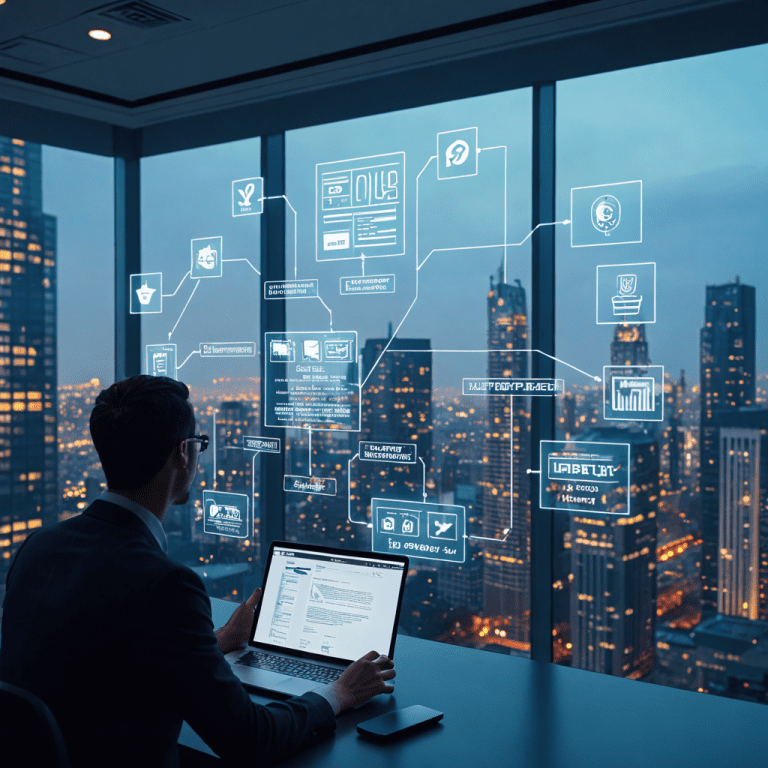 Futuristic visualization of Digital PR for SEO Montreal, showing symbolic media outreach and backlink connections building online authority and trust for local businesses.