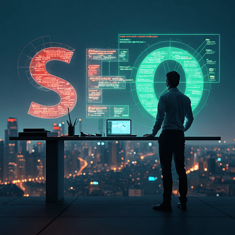 Futuristic visualization of Google Indexing Issues Montreal, showing symbolic broken content blocks and recovery diagnostics restoring a website’s search visibility.