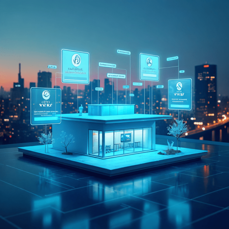 Futuristic visualization of Local SEO for Montreal Medical Clinics, showing symbolic Google Business optimization, review signals, and local ranking strategies for healthcare visibility.