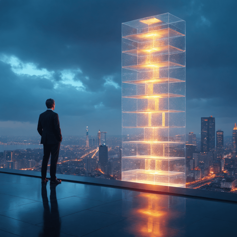 Futuristic visualization of Silo Structure SEO Montreal, showing symbolic content layers and internal link pathways designed to strengthen topical authority and improve Google rankings.