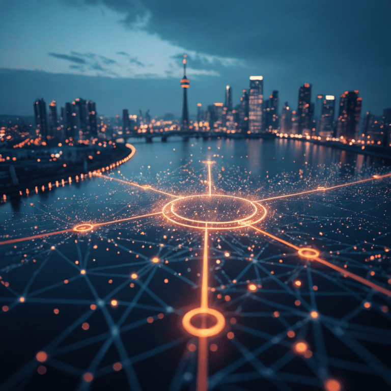Futuristic visualization of Topical Authority SEO Montreal, showing symbolic topic clusters, pillar pages, and semantic link structures boosting domain relevance and rankings.